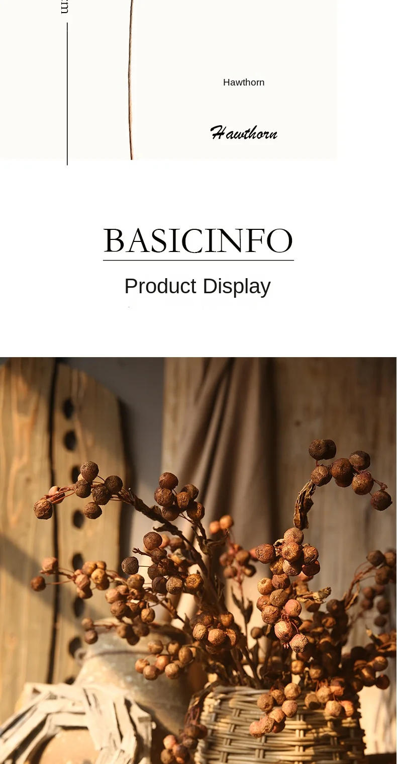 Description Picture 4 of item86cm Autumn Fruit Hawthorn Fruit Artificial Fruit Branch Home Decoration Flower Art Flower Arrangement Flower Decoration