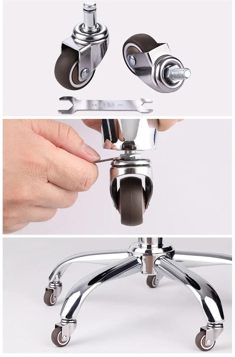 Description Picture 5 of item5pcs/Lot Office Chair Caster Wheels 1.5/2 Inch Swivel Soft Rubber TPE Replacement Furniture Hardware