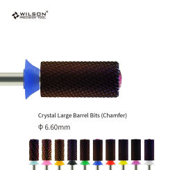 WILSON Love Crystal Large Barrel Bits(Chamfer)-Purple-nail drill bits For manicure nail accessories