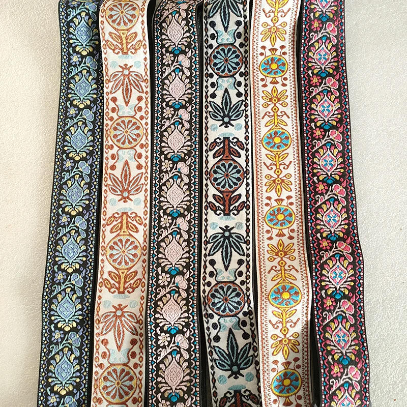 Description Picture 3 of itemVintage Ethnic Style Embroidered Print Guitar Strap Adjustable Strap for Folk Electric Guitar Bass Ukulele Guitar Accessories
