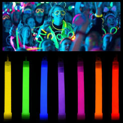 1/5pcs Glow Stick Party Supplies RGB LED Glow Plastic Sticks with Hook 6 Inch Luminous Colorful Stick Wedding Bar Party Supplies