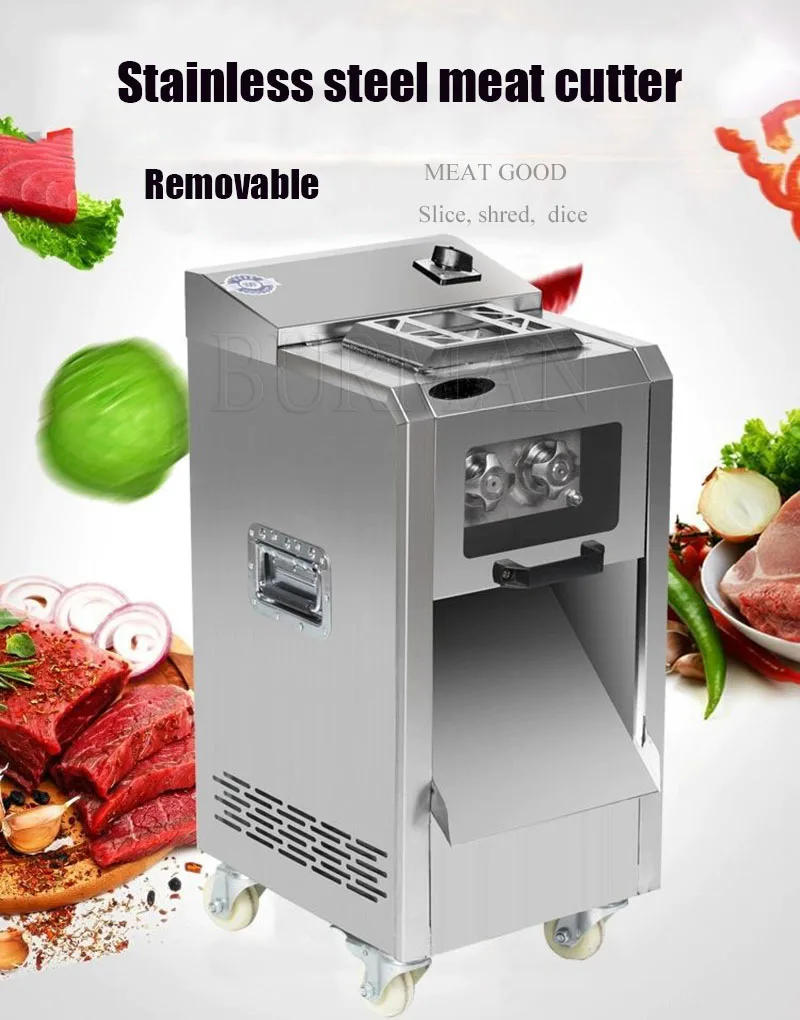 Description Picture 2 of itemElectric Meat Slicer Commercial Vertical Meat Cutting Machine Automatic Vegetable Cutter Shredder Dicing Machine