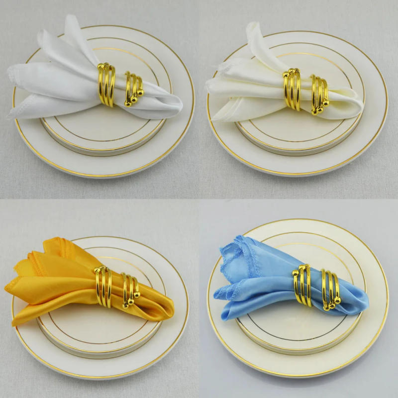 Description Picture 2 of item100pcs Satin Napkins For Wedding Party Decor Square 30cm Table Dinner Napkin Restaurant Supplies Christmas Birthday Tea Towels