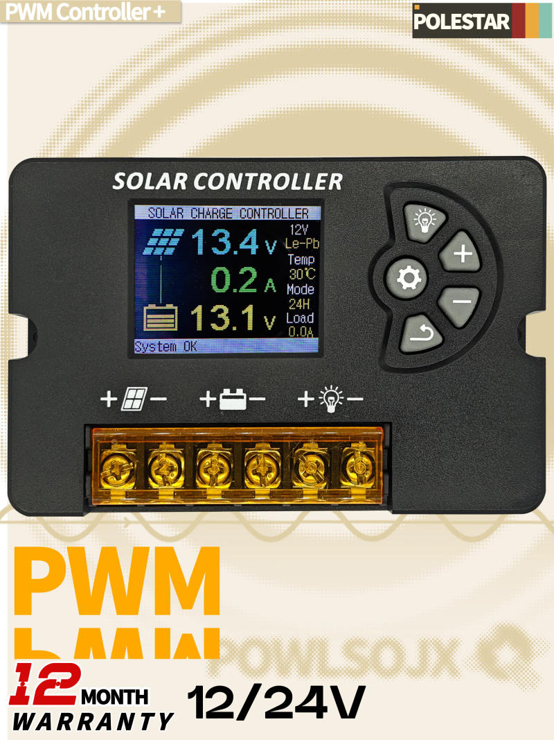 Description Picture 3 of itemPowlsojx 12V 24V Auto Solar Charge Controller 10A 20A 30A Panel Cell Battery Charging Regulator Adjustable LCD Display PWM