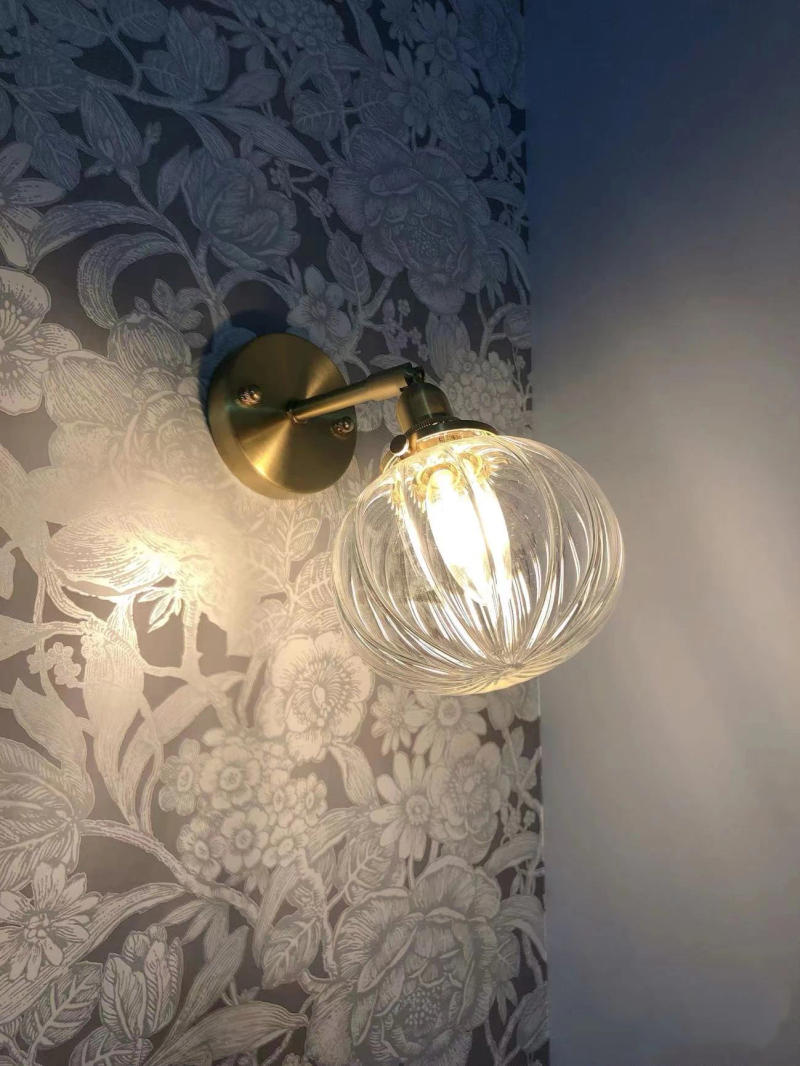 Description Picture 3 of itemIWHD Pull Chain Nordic Modern Wall Lamp Sconce Beside Bedroom Bathroom Mirror Stair Light Glass Ball Wandlamp Luminaira Lighting