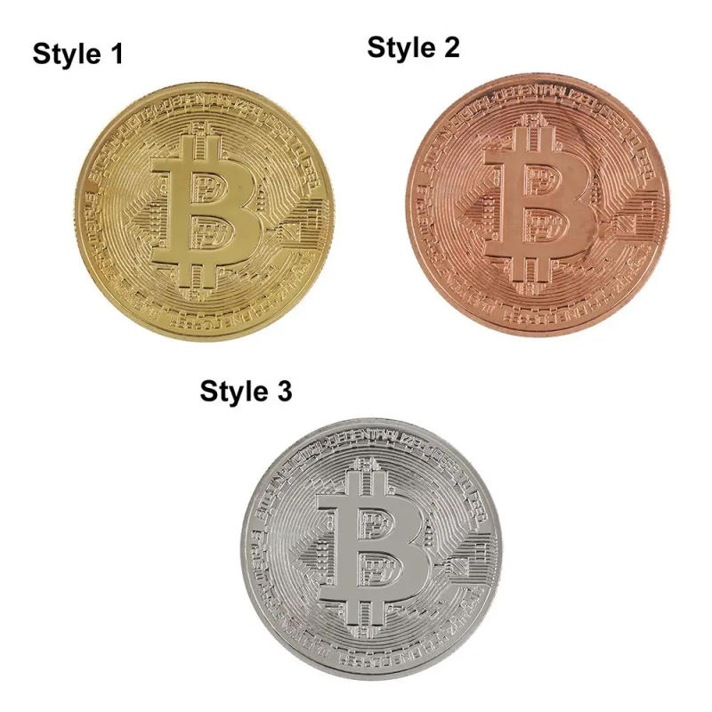Description Picture 3 of itemHome Non-currency Coins Vergulde Collectible Bitcoin Coin Collectible Art Gift Gold/Sliver/Copper Bitcoin Coin Decoration Crafts