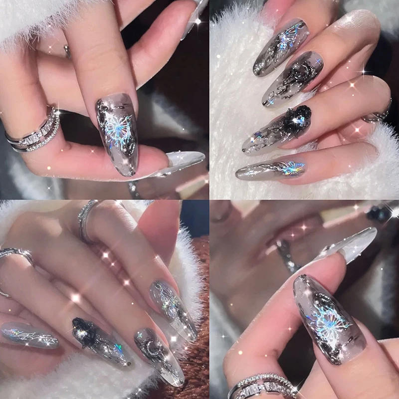 Description Picture 4 of item6sheet/set 3D Laser Butterfly Stickers For Nails DIY Gilding Slider Wraps Adheisve Nail Art Stickers Decals Manicure Charms