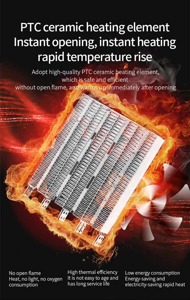 Description Picture 6 of item500W PTC Ceramic Heater Bedroom Office Small Tabletop Electric Heater Heating Fan 35°C Portable Electric Heater for Home