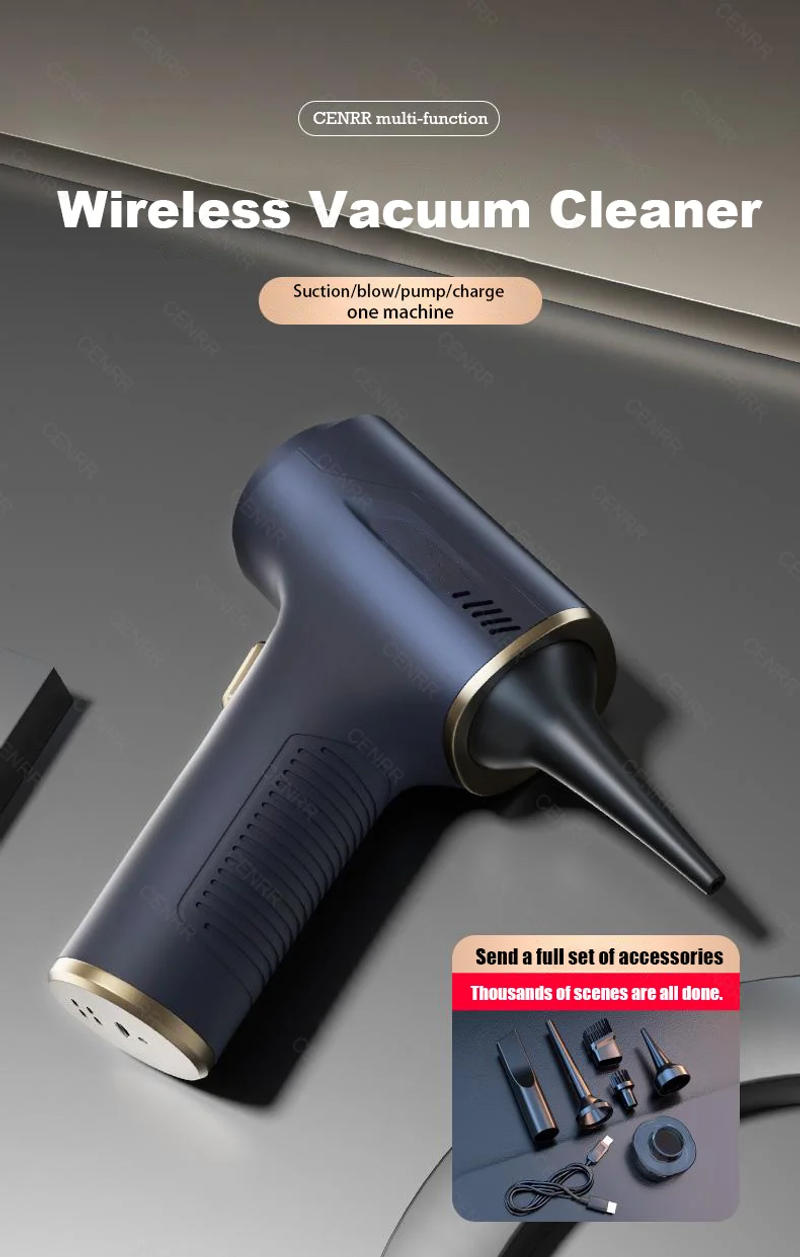 Description Picture 2 of itemCENRR 895000PA Car Vacuum Cleaner Portable Wireless Cleaner Powerful Strong Suction Handheld Cleaning Machine for Home Appliance