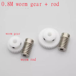 1sets  0.8M POM Worm Gear with rod  drive 1:20/25/30/35/40 Speed Ratio