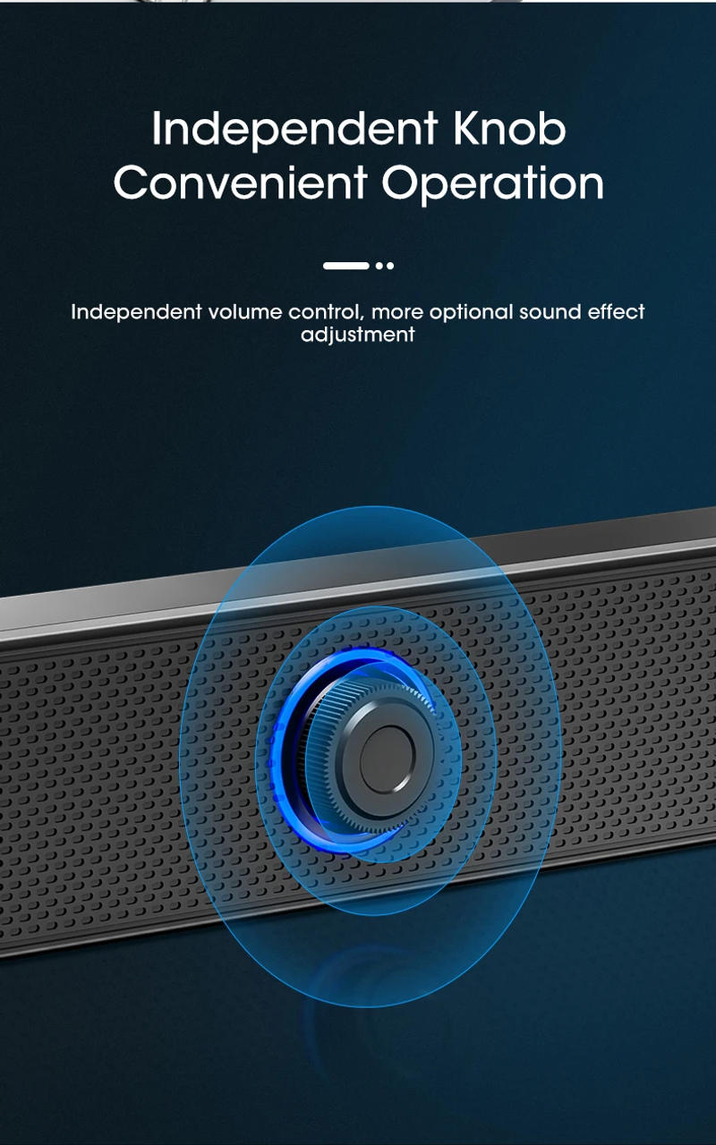 Description Picture 6 of itemPC Soundbar Wired and Wireless Bluetooth Speaker USB Powered Soundbar for TV Pc Laptop Gaming Home Theater Surround Audio System