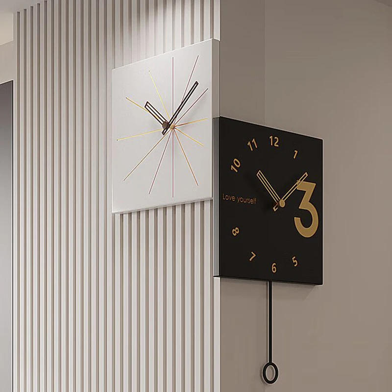 Description Picture 6 of itemLuxury Wall Clocks Elegant Nordic Interior  Wall Adhesive Watch Unique Luminous Clocks Noiseless Living Room Clock Decoration