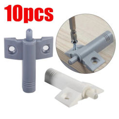 10 X Damper Buffers Kitchen Cabinet Catches Door Stop Drawer Soft Quiet Close With Screw Invisible Handle Furniture Hardware