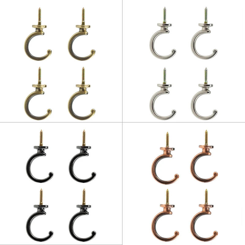 Description Picture 4 of item4pcs Curtain Holdback Curtain Hooks Zinc Alloy Picture Hangers Wall Mounted Drapery Tassel Holders Curtain Tiebacks Fasteners