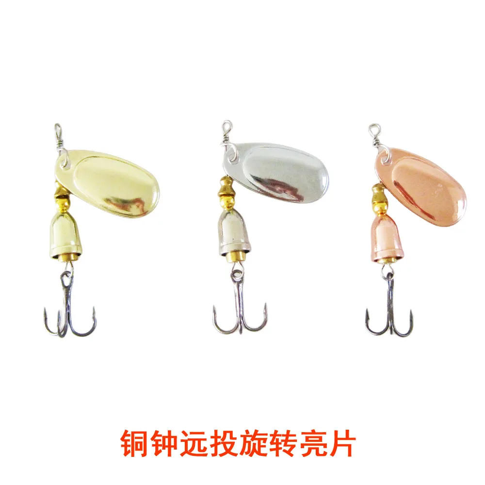 Description Picture 2 of itemMetal Lure Brass Hard Artificial Spoon Bait Copper Blade Rotating Spinner Fishing Lures   Freshwater Creek Trout Fishing Tackle