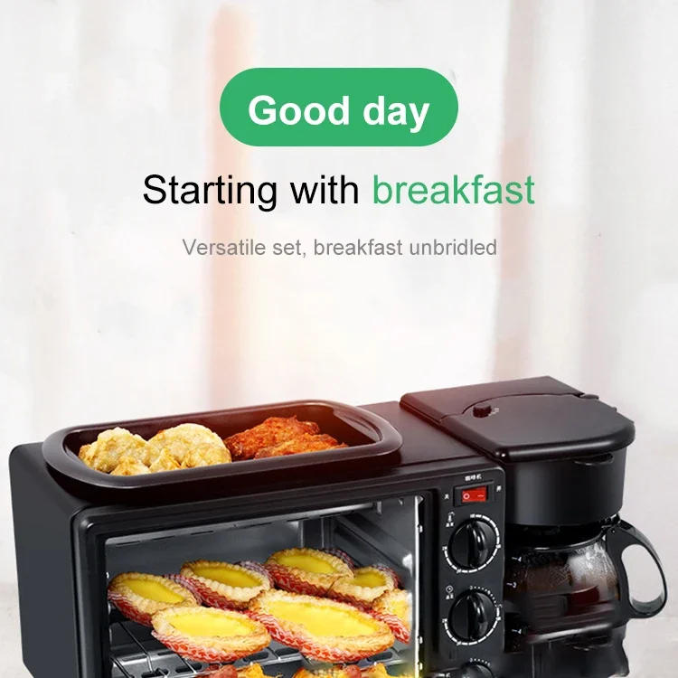 Description Picture 2 of item2022 Agreat 3 In 1 Breakfast Maker Machine With Kettle Electric Bread Toaster Oven Multi Function 3 In 1 Breakfast Maker