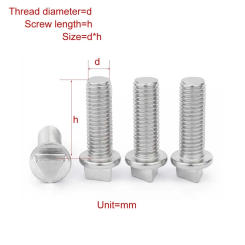 304 Stainless Steel Triangle Head Anti-Theft Screw/Chassis Bolt M6M8M10