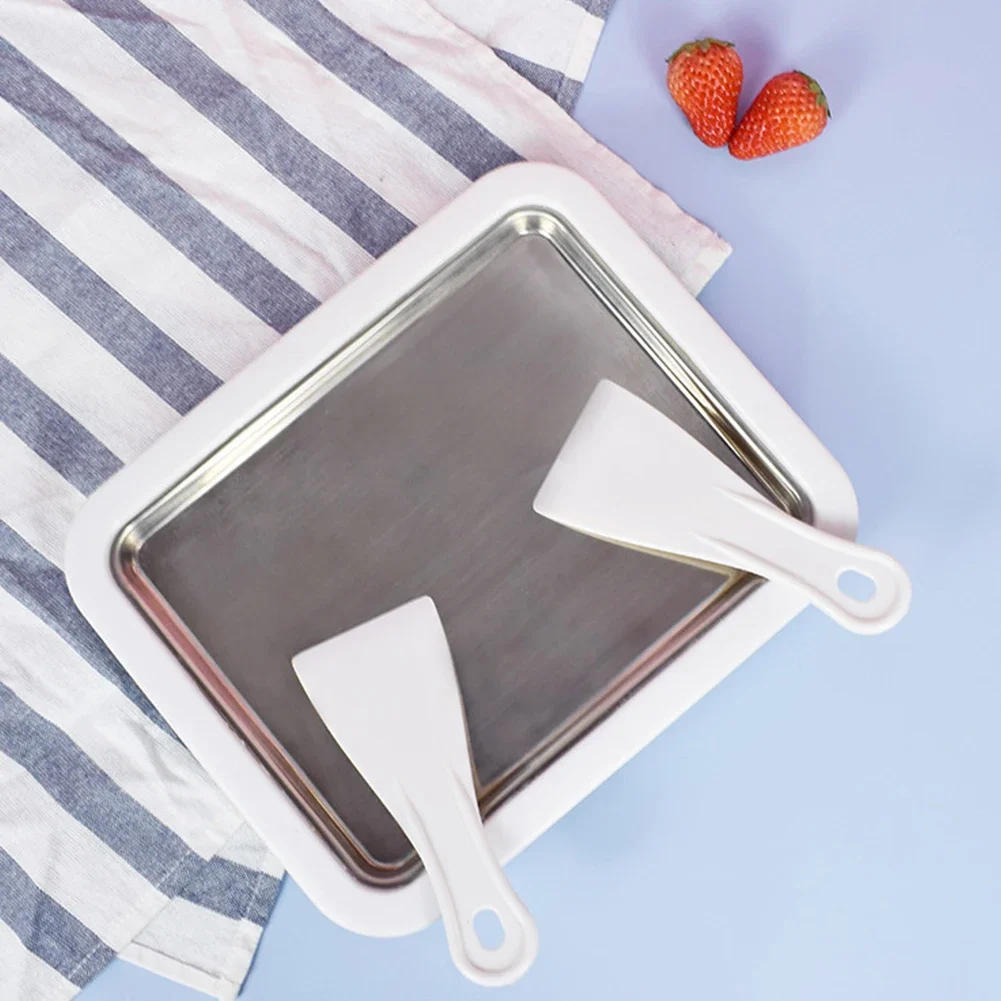 Description Picture 4 of itemMini Fried Yogurts Yogurt Frozen Pan Ice Cream Maker Machine Rolled Ice Cream Maker with 2 Spatulas Fry Ice Plate Home Use