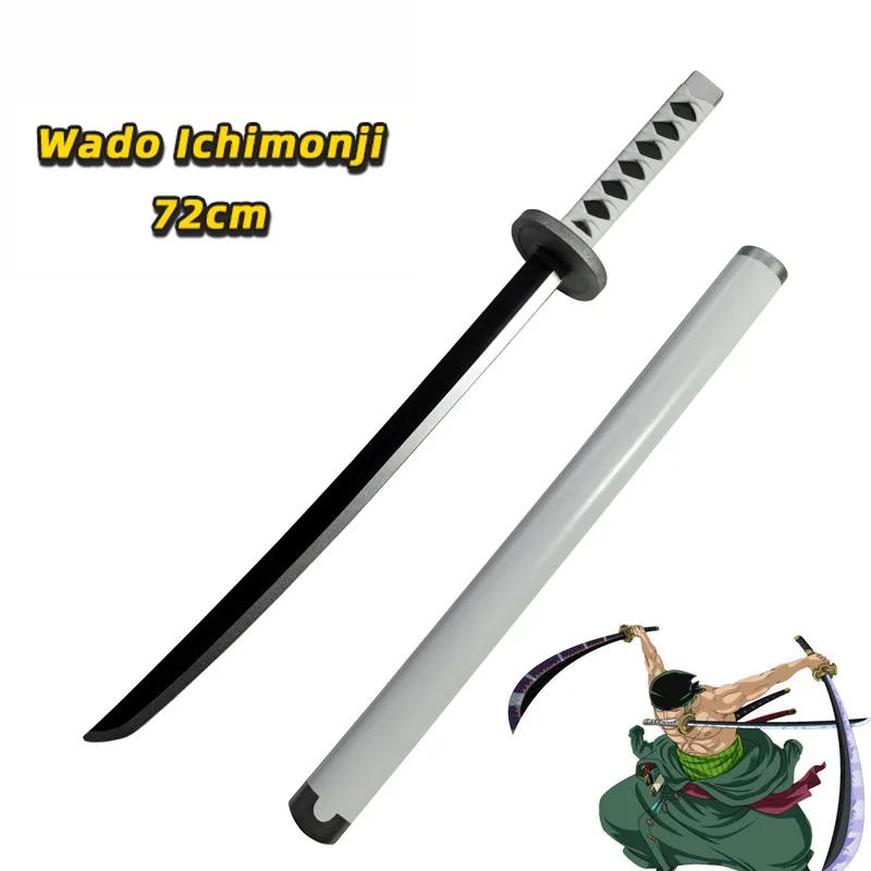 Description Picture 4 of item72cm Anime Cosplay Roronoa Zoro Katana Sword PU Trafalgar Law Sword Role Playing Aki Mizu Samurai Weapon Party boy Gifts model