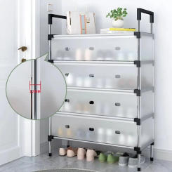 Dustproof Shoe Rack DIY Assemble Shoe Cabinet Simple Multilayer shoes storage rack Household metal Space Saving sneakers shelves