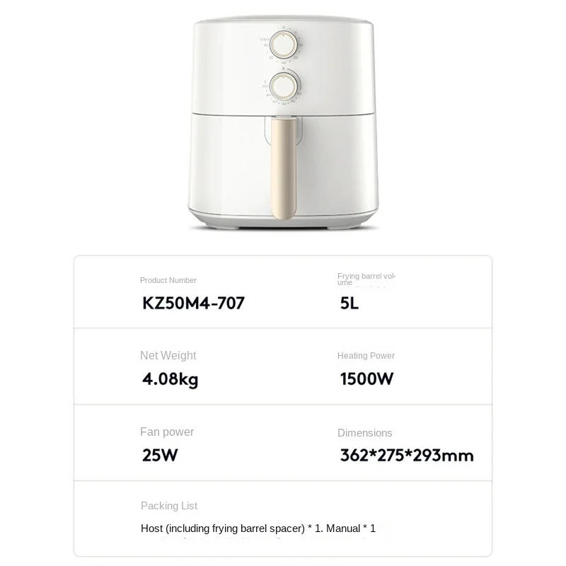 Description Picture 2 of itemHousehold Air Fryer Without Oil Large Capacity Smart Multifunction French Fries Machine Electric Oven Deep Fryer Home Appliance