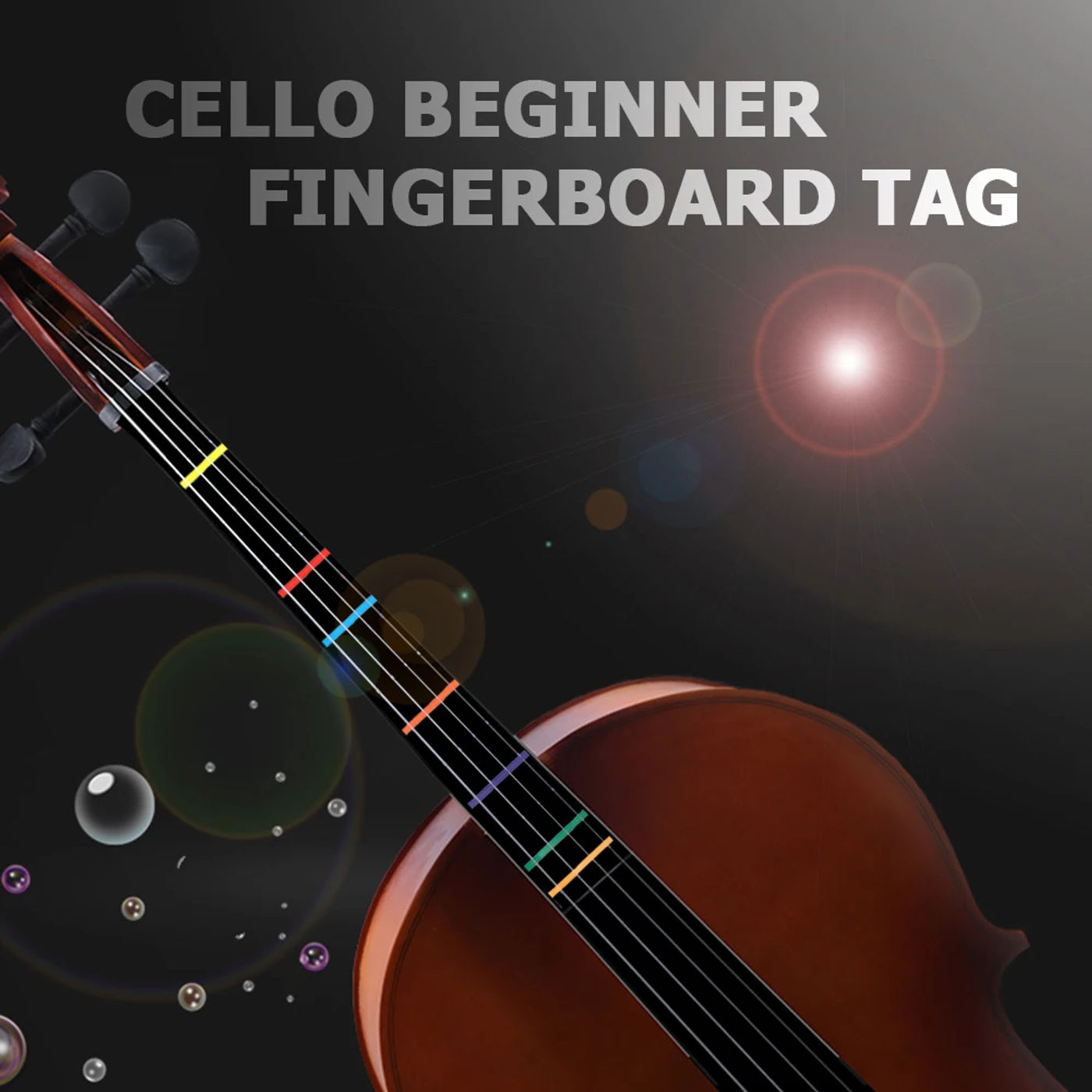 Description Picture 5 of itemCello Position Marker Decal Fingerboard Fret Guide Label Chart Beginner White Beginner Cello Sticker Accessories White