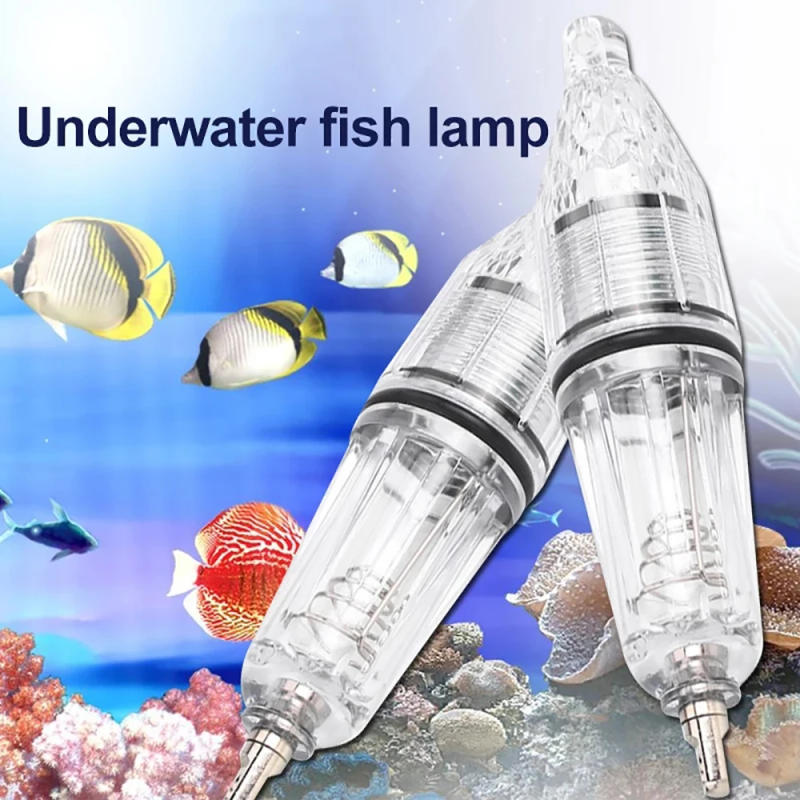 Description Picture 2 of item12cm Night Fishing Lure Light Waterproof Deep Drop Underwater LED Bait Lamp Red/Blue/White/Green Fish Attracting Lure Light