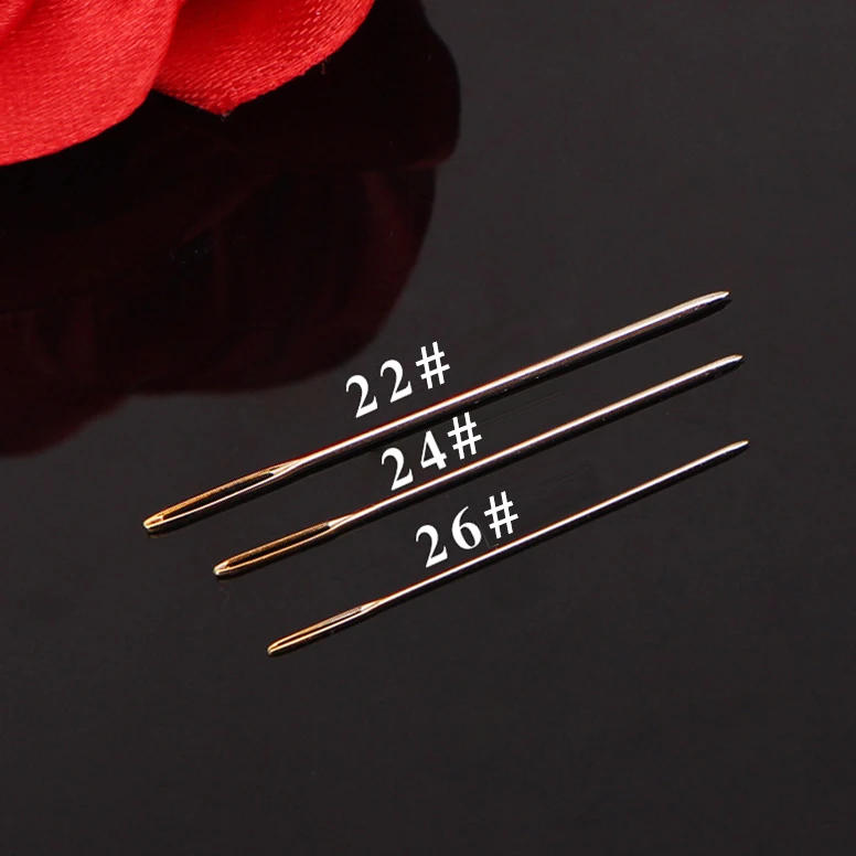 Description Picture 5 of item12/30pcs Sewing Needles Set Size 22 24 26 Numbers Cross Stitch Embroidery Needle for DIY Sewing Household Craft Needlework Tool
