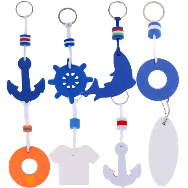 Description Picture 2 of itemBoating Sea Fishing Water Floating Keychain Key Ring- Anchor Shape Blue Water Sports Rowing Inflatable Boats Yacht Accessories