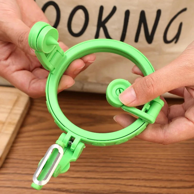 Description Picture 6 of itemGreen Fruit Peeler Vegetable Handheld Rotating Peeler Stainless Steel Spiralizer Peeler for Apple Pear Peeling Kitchen Gadgets