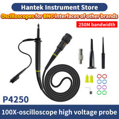 Attenuation 100X high voltage probe P4250 250Mhz MAX 2KV DC+AC suitable for BNC other brands of oscilloscopes