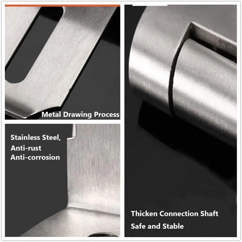 Description Picture 4 of itemPractical Stainless Steel Padlock Hasp Burglar-proof Right Angle Door Clasp Lock 90 Degree Household Shed Latch