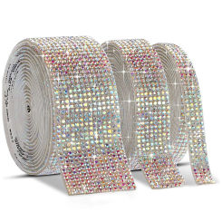 1Yard Self Adhesive Crystal Rhinestone Sticker Diamond Ribbon DIY Sticker Rhinestones Arts Crafts Car Phone Decoration