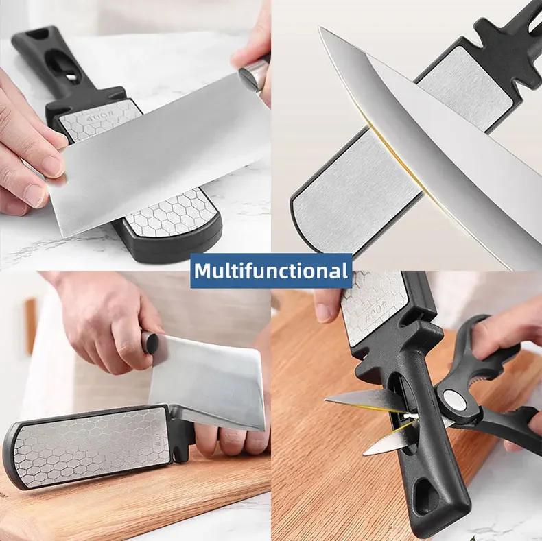 Description Picture 5 of item5 In1 Knife Sharpener Diamond Bars 400/1000 Multi-Tool Kitchen Knives Tungsten Steel Ceramic Grinding Double-Sided Whetstone 숫돌