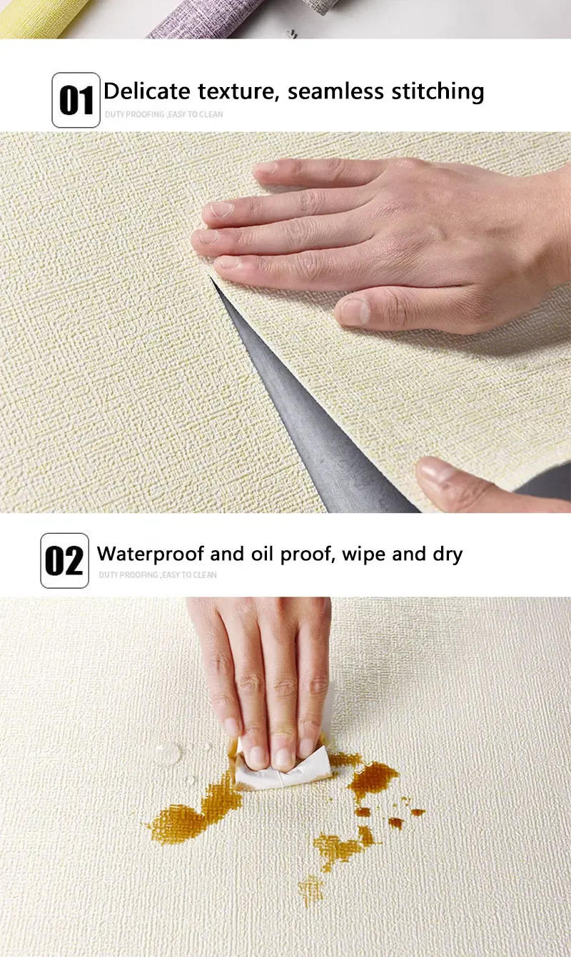 Description Picture 4 of item10m Self Adhesive 3d wall panel Wallpaper Foam Soundproof Waterproof 3D Wall Sticker New Design Bedroom Wallpaper Thickening