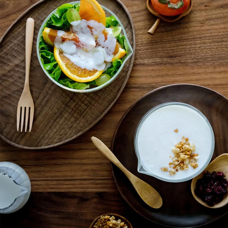 Description Picture 2 of item350/600ml Transparent Tea Bowl with Spout Double Layer Japanese Matcha Bowl Heat-Resistant Salad Mixing Bowl Microwaveable Bowls