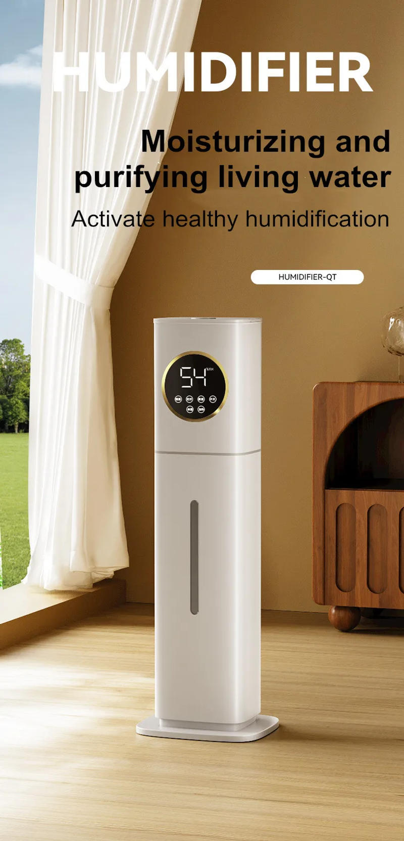 Description Picture 2 of itemFloor-Mounted Humidifier Household Air-Conditioned Room Silent Sterilization Bedroom Pregnant Women And Babies Purify Heavy Fog