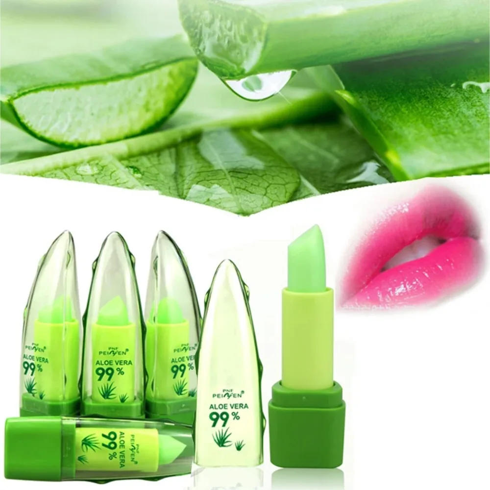 Description Picture 4 of item99% Aloe Vera Lipstick Color Changing Lip Balm Lasting Moisturizing Moisturizing Waterproof Temperature Change Lip Balm Makeup
