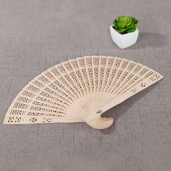 Silk Folding Fan Wooden Shank Chinese Fan  Art Crafts Gift Home Decorations Elegent Classical Dance Fan Home Decoration