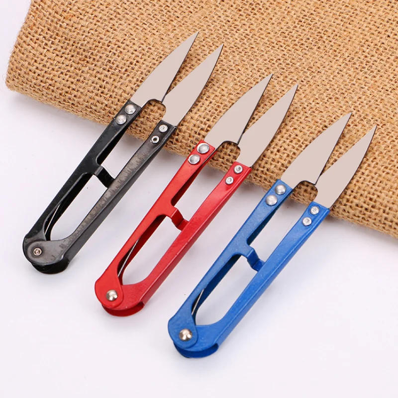 Description Picture 2 of item1PC Black Carbon Steel U-shaped Scissors Thread Wire Cutter Sewing Snips Tailor Multifunction Cutters Sewing Craft