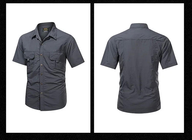 Description Picture 3 of itemSummer Hiking Hunting T-shirts Short Sleeve Combat Tactical Shirt Quick-Dry Camping Fishing Shirts Male Hunting Climbing Outfit