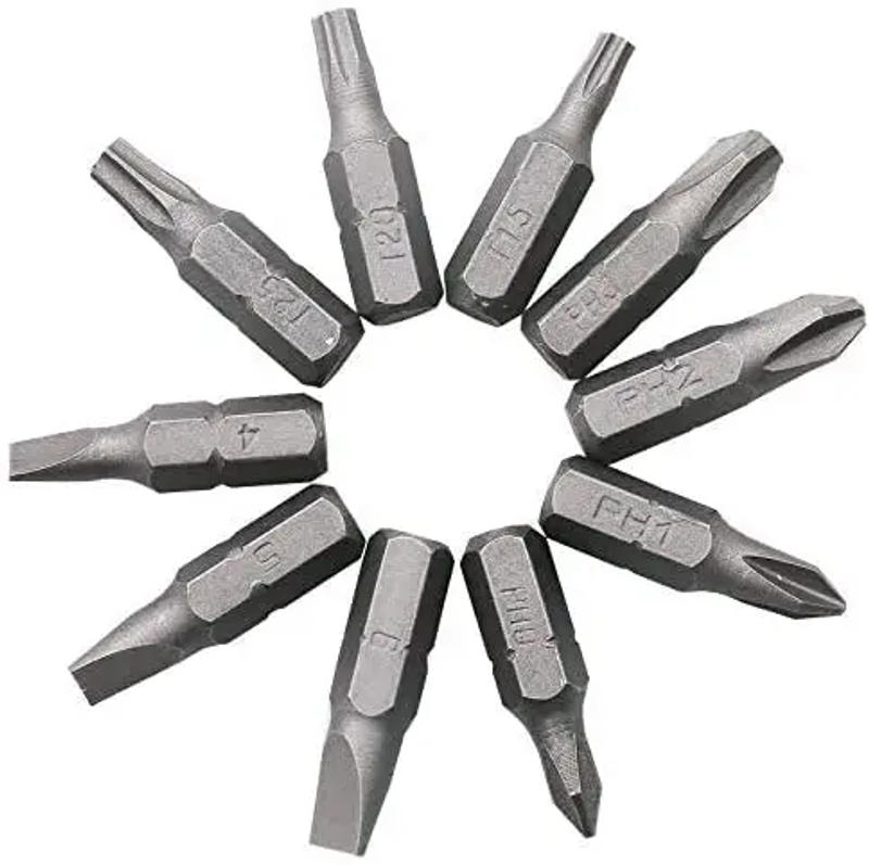 Description Picture 5 of itemL-shaped 1/4 Hexagonal Screwdriver Bit 90 Degree Double Head Handle Black 6.35 Wrench 10pc Yellow Tape Screwdriver Bit Tool Set