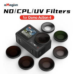 4Pack ND8 ND16 ND32 ND64 Lens Filter Set for DJI Osmo Action 4 HD Optical Glass UV CPL Waterproof Lens Filter Camera Accessory