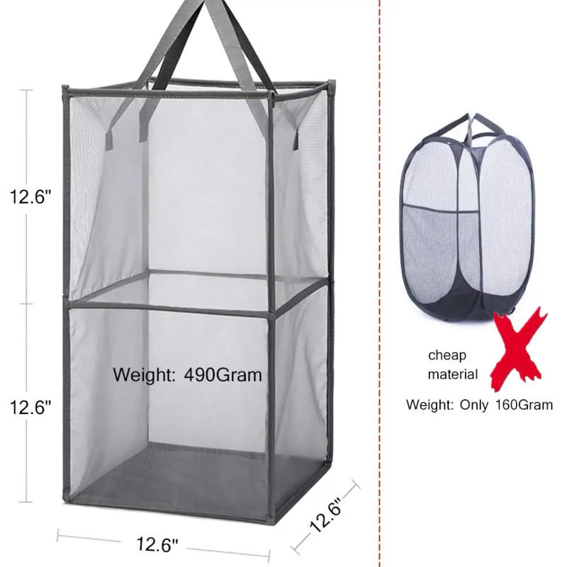 Description Picture 4 of itemLaundry Bags Hamper Bag with Handles,Portable &Collapsible Dirty Clothes Mesh Basket Foldable for Washing Storage, Kids Room