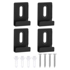4PCS Glass Clips Metal Mirror Hanger Clip Frameless Corner Bracket Clamp Bathroom Mirror Glass Wall Hanging Fixing Kit