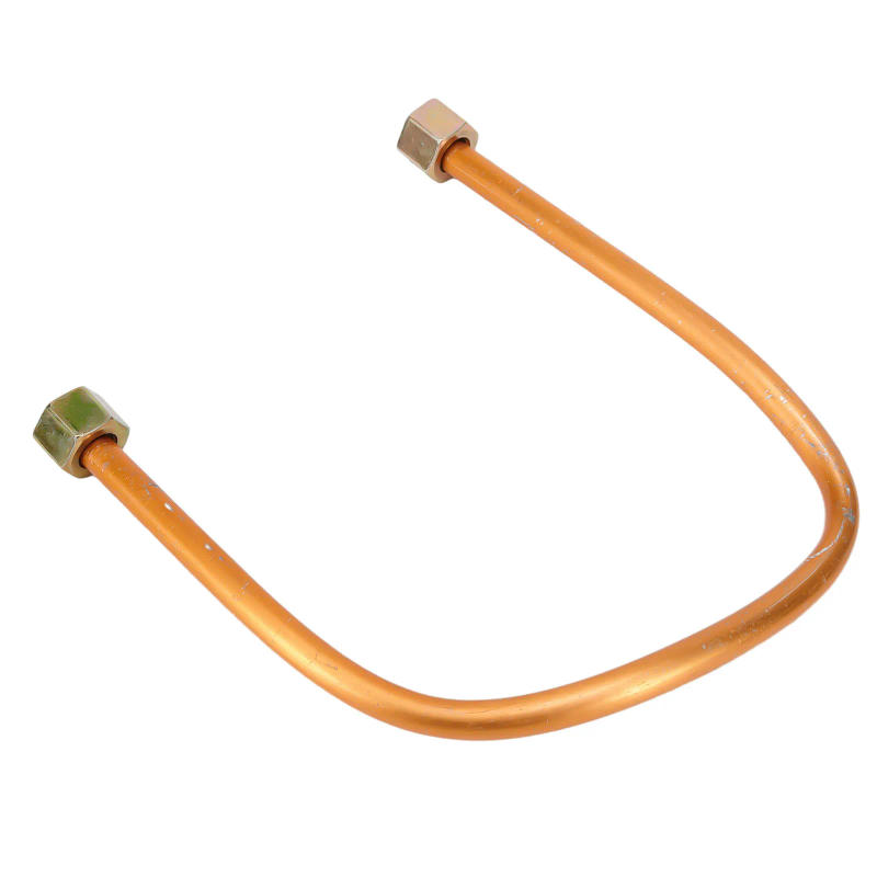 Description Picture 3 of item450mm For Air Compressor Exhaust Tube Copper Tone G3/8\" Thread Standard Pneumatic Air Pipe Oil Pump Spare Parts Replacement