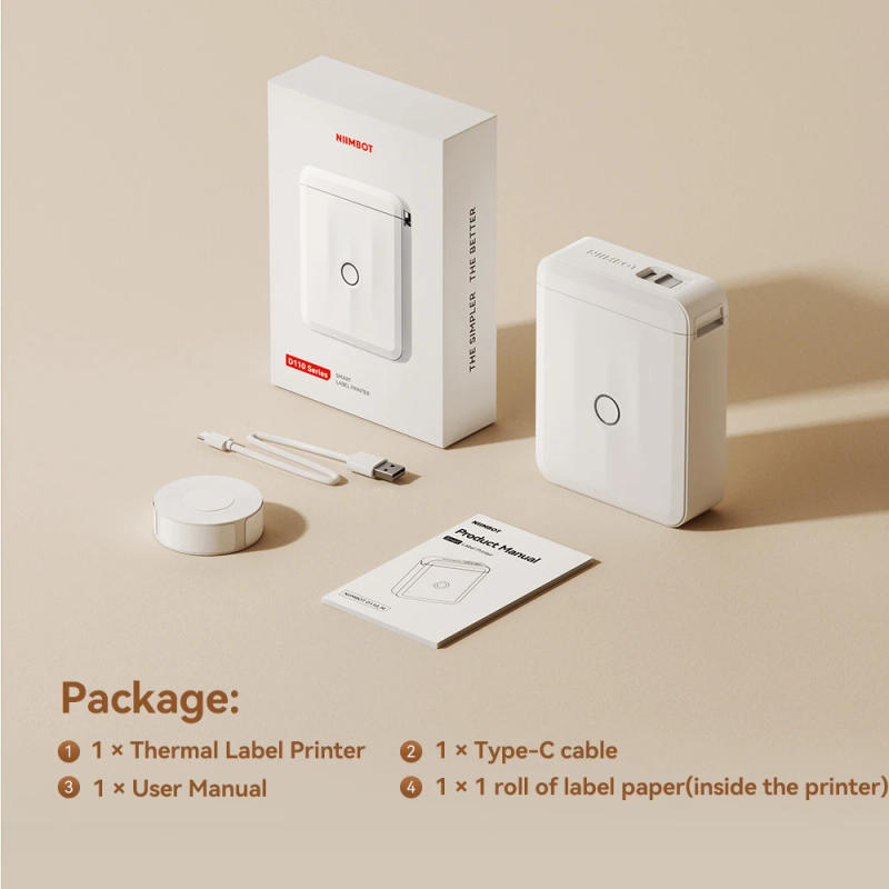 Description Picture 2 of itemNiimbot D110/D11/D101 Mini Thermal Label Printer Portable Paper Maker Wireless Sticker Machine Inkless Labeller for Office Home