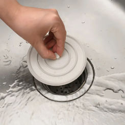 Bathtub Water Plug Cover Pool Silicone Adhesive Tray Plug Multifunctional Anti Odor and Anti Blocking Kitchen Floor Drain Cover