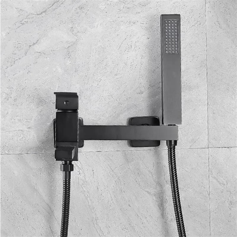 Description Picture 6 of itemBathtub Shower Set Wall Mounted Black Rotatable Bathtub Faucet,Bidet Bathroom Bath & Mixer Tap Brass