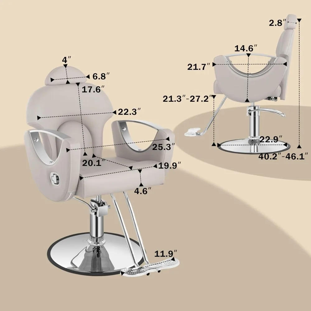 Description Picture 6 of itemBarber Chair Salon Chair, Height Adjustable, Equipped with Professional Hydraulic PUM, Salon Barber Chair Barber Shop